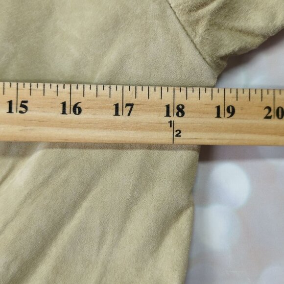Denim & Co Tan Suede Leather Jacket, Women's Small, NWT - Picture 8 of 12